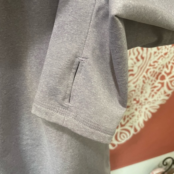 Reebok Ladies Purple Heather Half Zip Long Sleeve Pullover - L- | Color: Purple - Picture 6 of 7